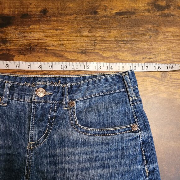 Maurices Jeans 6 S Curvy Flare Button Flap Thick Stitch Medium Light Stretch - Picture 6 of 11